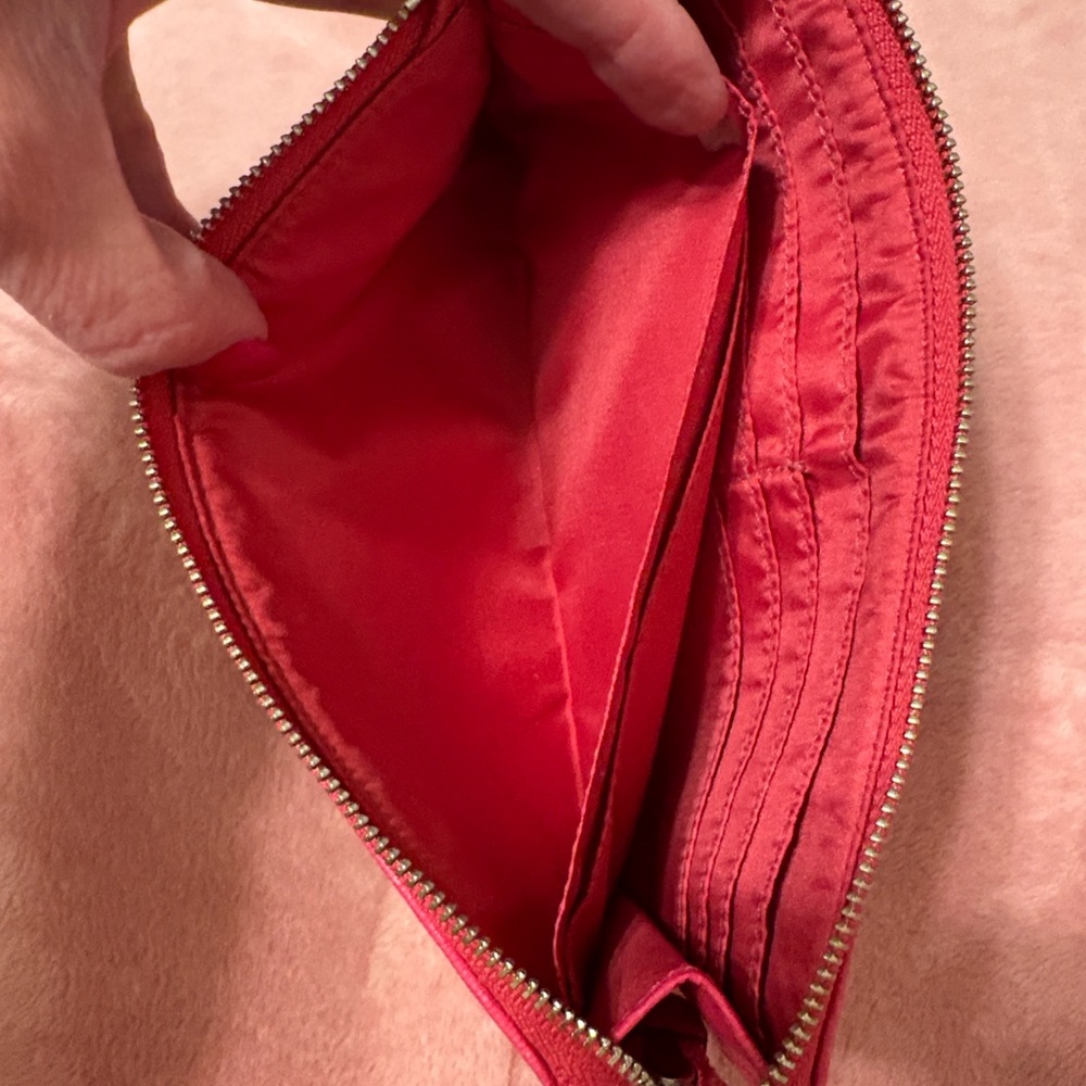 Coach Pink and Tan Signature Wristlet - Picture 7 of 7